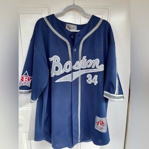 First Team Apparel - Vintage Classics - Raw Blue - Boston Baseball Jersey #34
